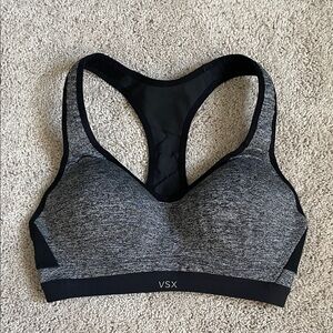 VSX High Impact Heathered Black Sports Bra